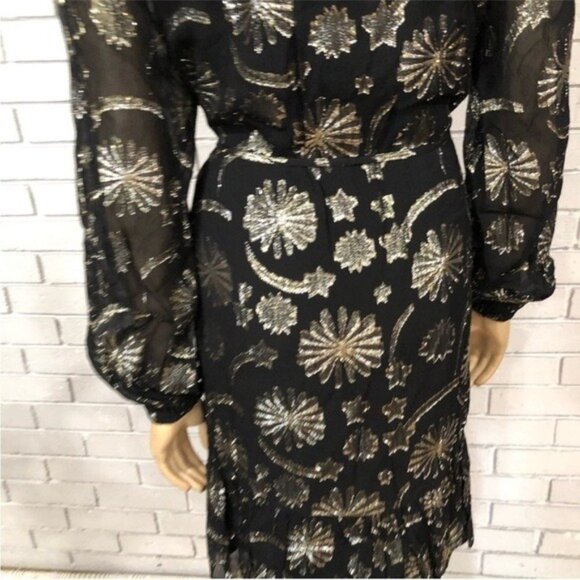 Boden Metallic Swing “Firework Jacquard” Party Dress — NWT / With Belt • Size 10 - Picture 7 of 9